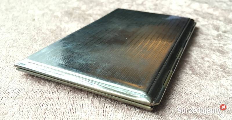 Papierośnica stara angielska chromowana Kraków