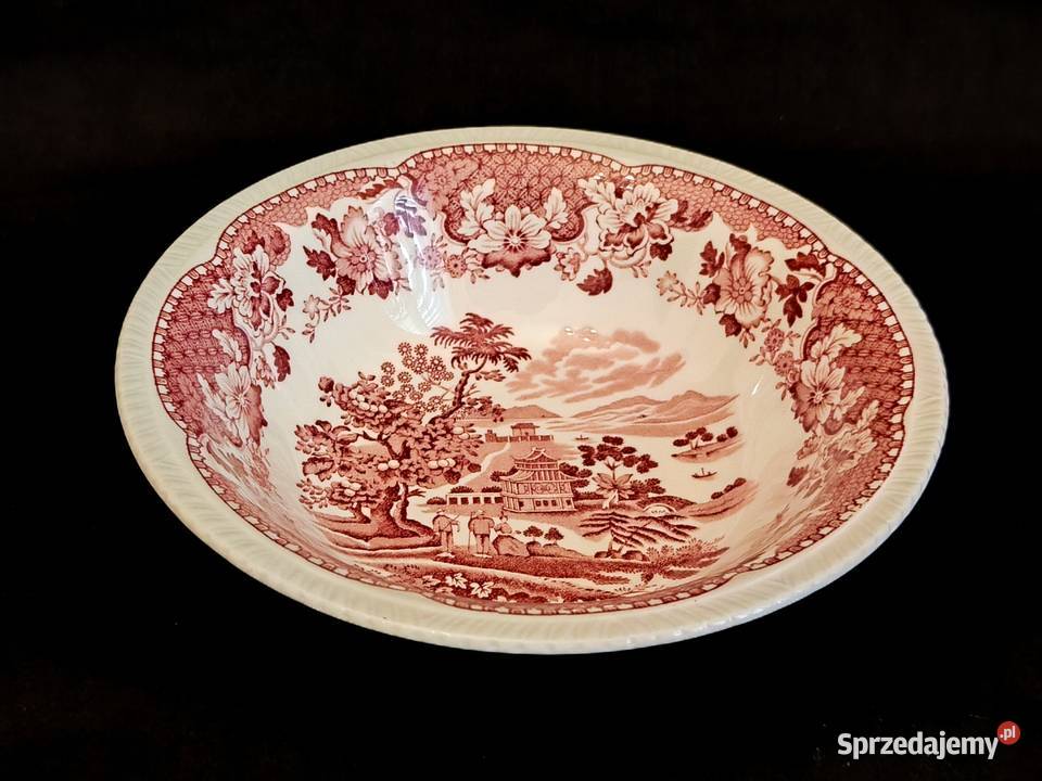 Miska głęboka angielska Woods Burslem Seaforth Porcelana i szkło