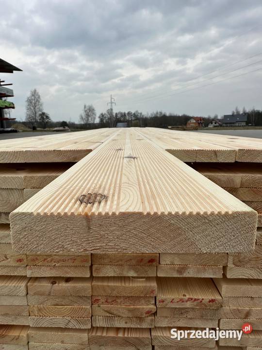 DESKA TARASOWA SOSNA SKANDYNAWSKA RYFLOWANA Drzwi balkonowe i tarasowe Prusice sprzedam