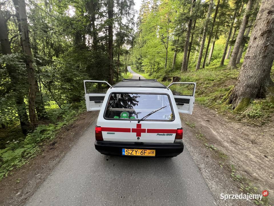 Fiat Panda Ambulans Zabytek Stan Kolekcjonerski 83666km Istebna sprzedam