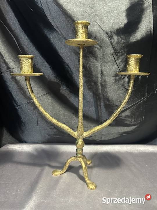 Świecznik mosiądz Świeczniki Kozy