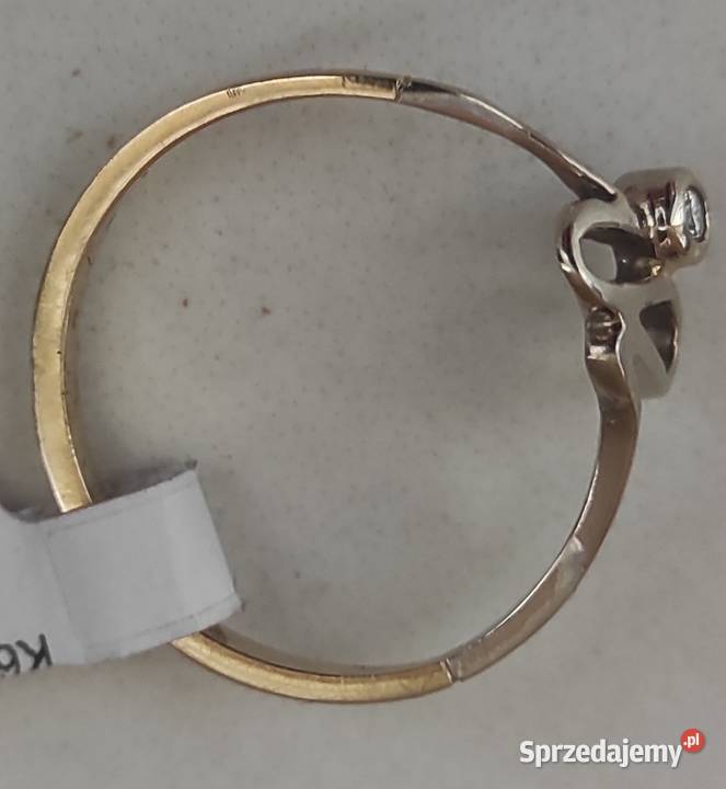 Pierścionek z brylantem 14K 585 małopolskie Kraków