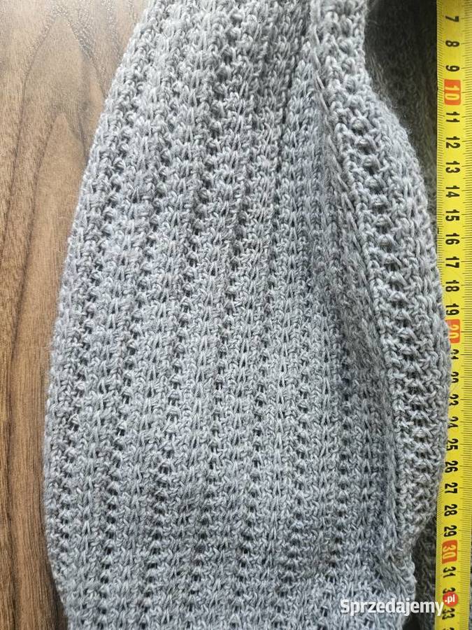 Komin szal z dzianiny szary okazja mazowieckie Warszawa