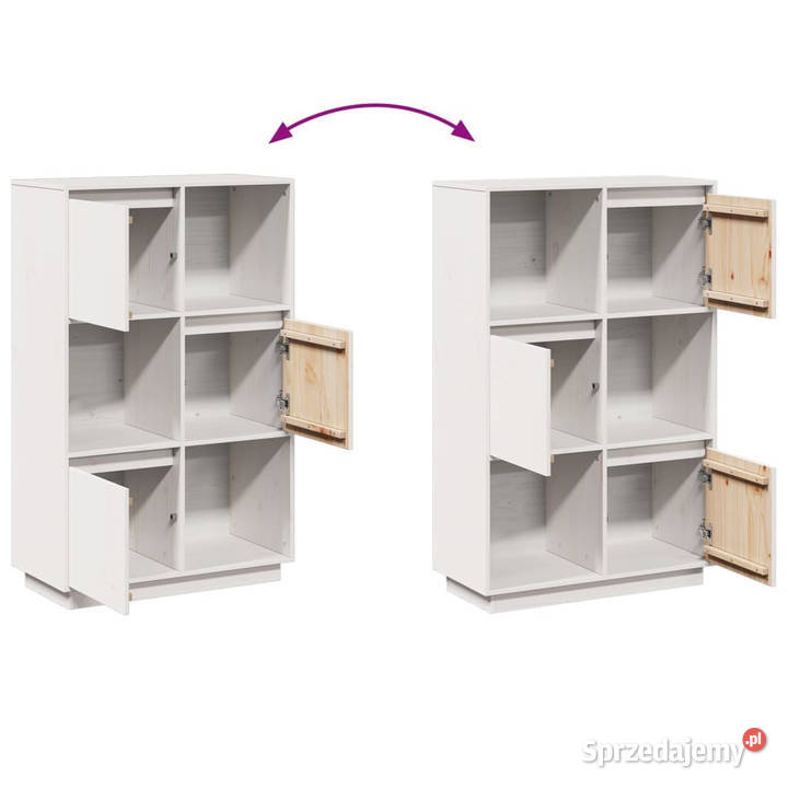 Szafka biała 74x35x117 lite drewno sosnowe mazowieckie Warszawa