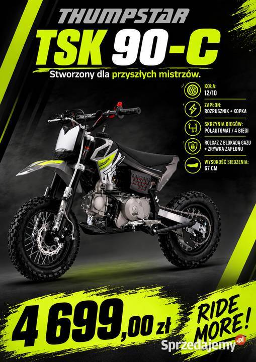 Thumpstar TSK 90 C PIT BIKE mini bike cross łańcuch