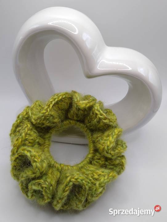 Gumka do włosów Crochet Scrunchie Handmade moher Gdańsk