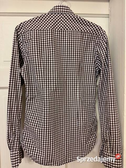 Koszula męska S Zara Slim Fit w kratkę brązowa Częstochowa