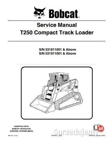 Bobcat E50 E85 S70 T250 instrukcja naprawy sprzedam