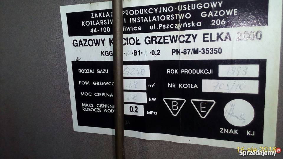 Kocioł piec gazowy ELKA 2000 Nowy Jelenia Góra