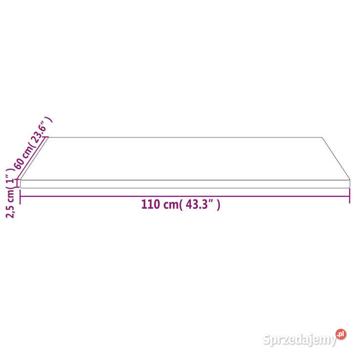 Blat stołu 110x60x25 lite drewno sosnowe sprzedam