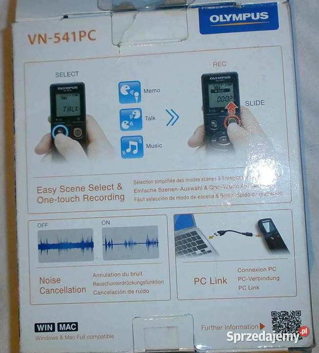 Dyktafon Olympus VN541PC Niezawodny Prosty i