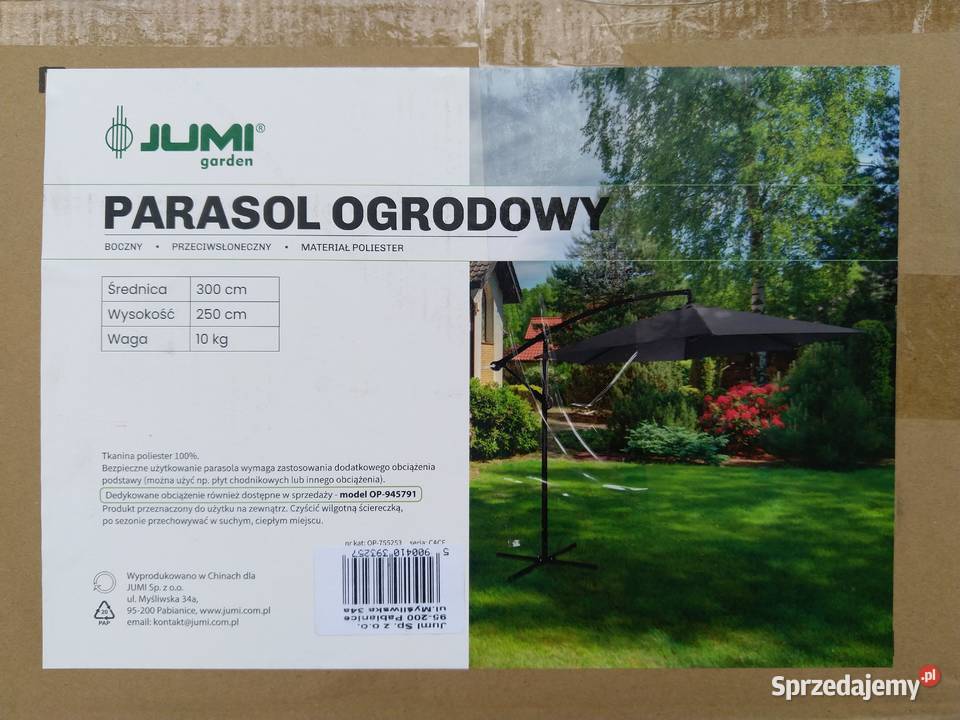 NAJTANIEJ Parasol Ogrodowy BEŻ Wiszący Stojący
