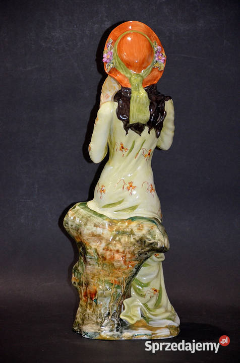 Porcelana Roceram figurka IRIS dama z pieskiem wielkopolskie