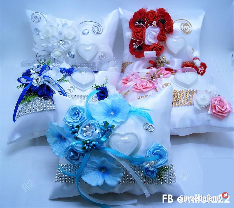 Poduszka Na OBRĄCZKi OZDOBA ŚLUB Wesele Uniseks Zielona Góra