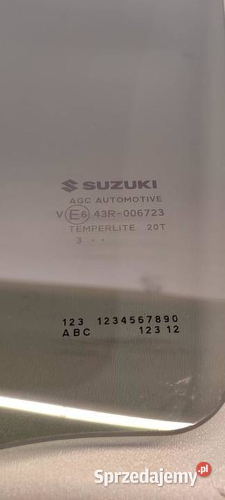 SUZUKI SX4 SCROSS SZYBA DRZWI LEWY TYŁ 2024 Drzwi