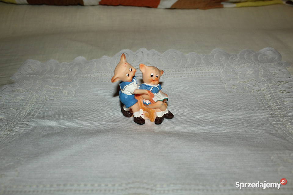 Figurka dwie świnki ceramika Chorzów