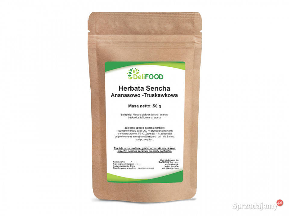 Herbata zielona Sencha ananas truskawka 50g