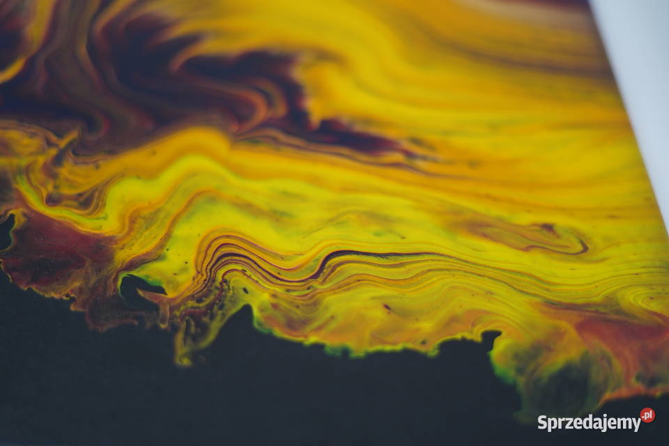 Dwuczęściowy obraz abstrakcyjny Juego de fuego wielokolorowy Warszawa