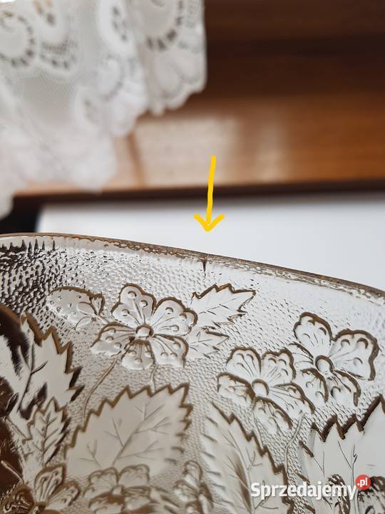 Wazon Poziomki Drost Ząbkowice szkło PRL Porcelana i szkło Dąbrowa Górnicza