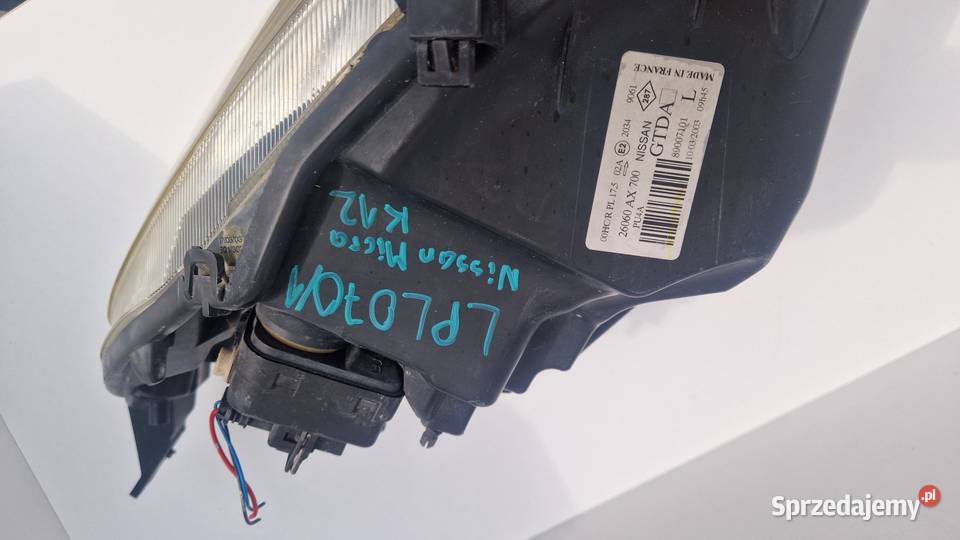 NISSAN MICRA K12 LAMPA PRZÓD PRZEDNIA LEWA osobowe Słowikowo