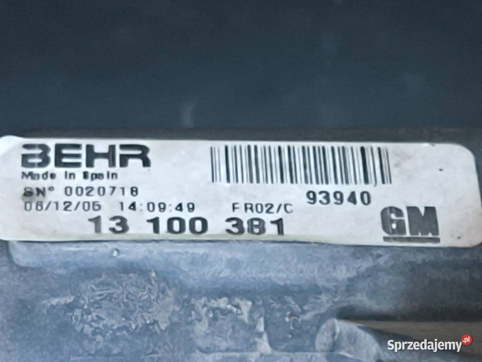 Opel Corsa C 13 CDTI Chłodnica 03 06 lift Stalowa Wola