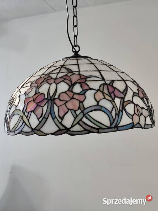 Duża Lampa Wisząca w Stylu Tiffany Witraż 50 Poddębice