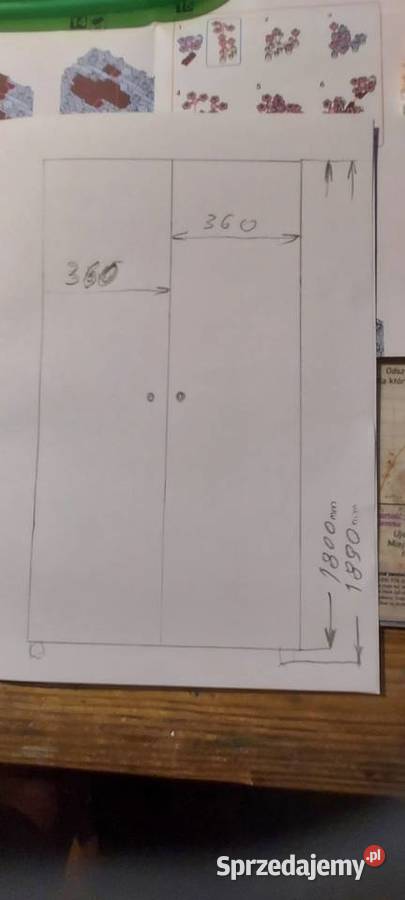 IKEA komplet drewnianych mebli 200cm Piastów