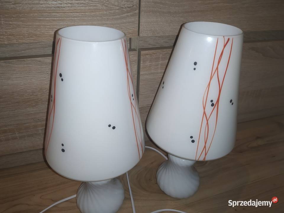 Lampka nocna para porcelana szkło Francja mazowieckie Pruszków
