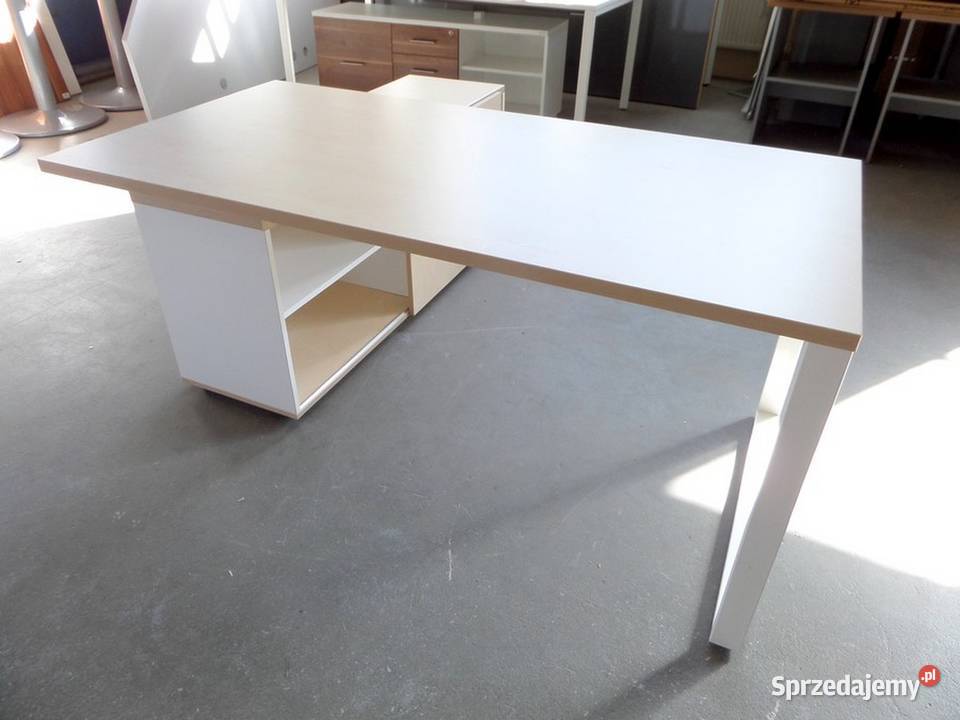 Duże Biurko gabinetowe narożne z półkami 160cm Michałowice