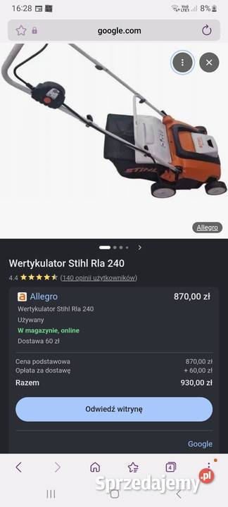 Wertykulator Stihl RTA 260 Lipno sprzedam