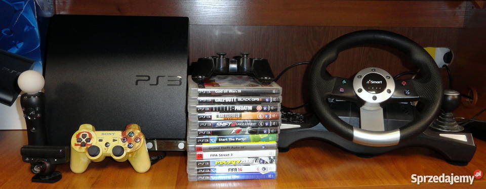 Playstation 3 SLIM 320 GB 2x PAD 10 Gier Move 3