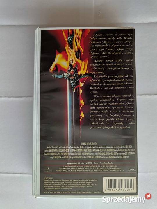 Ogniem i mieczem kaseta VHS Gdynia