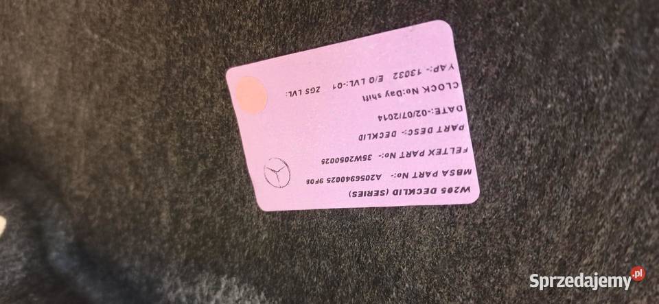 MERCEDES W205 TAPICERKA KLAPY A2056940025