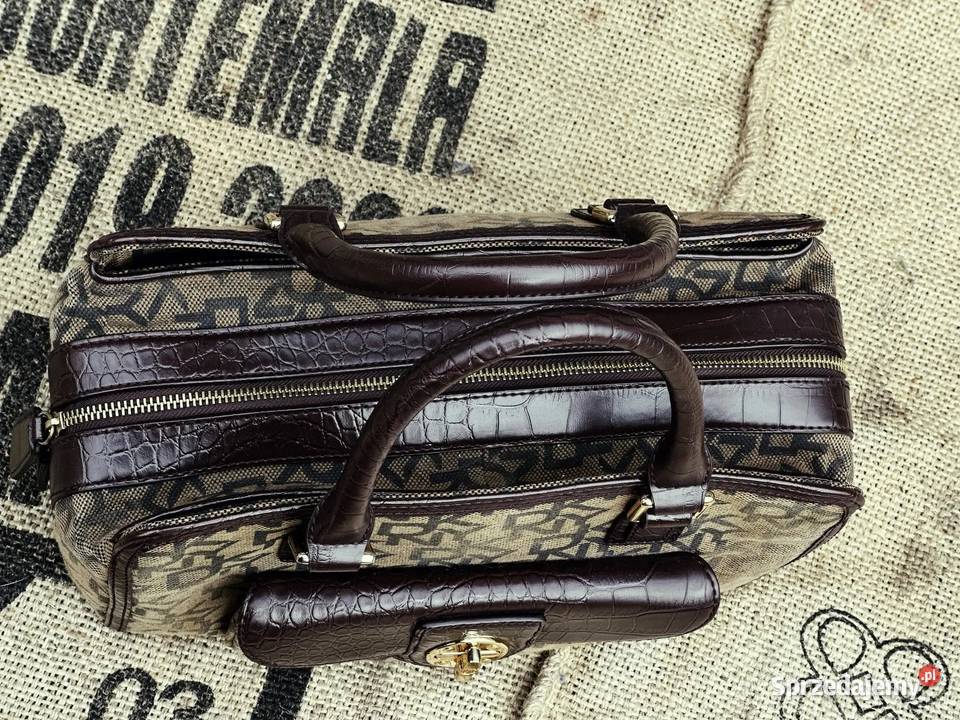 Vintage DKNY skóra lakierowana Cardura lata 2000 mazowieckie Warszawa