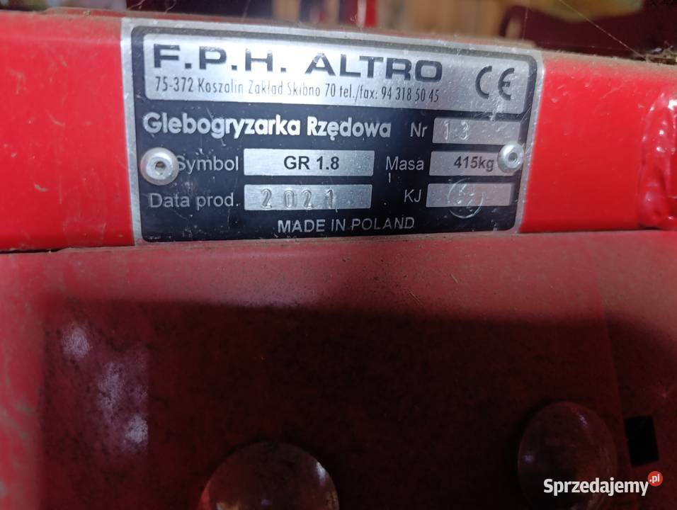 Glebogryzarka miedzy rzędowa truskawka Sierpc