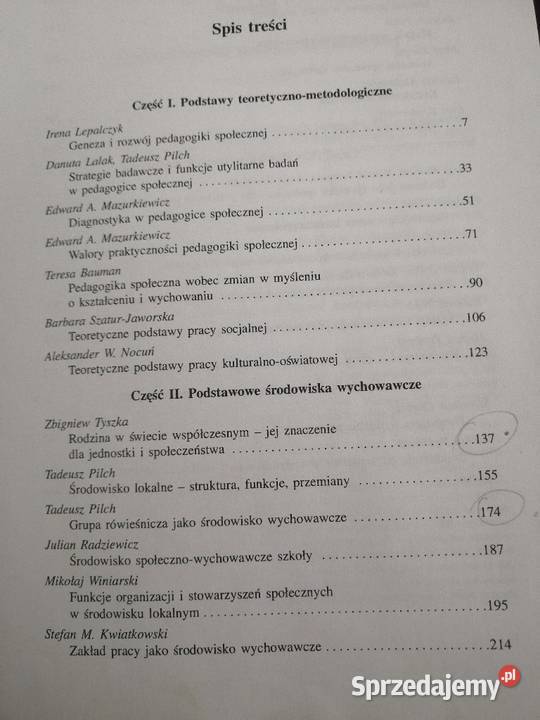 Pedagogika społeczna pod red TPilcha psychologia, socjologia Książki naukowe i popularnonaukowe Kruszwica