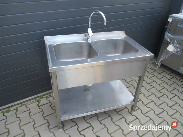 Zlew 2 Komory Dwukomorowy Z Półką Stal Ostrów Wielkopolski