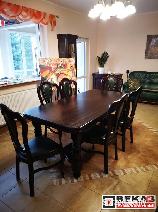 Zestaw do Salonu Stół S23 Dąb 6 Krzeseł Skóra