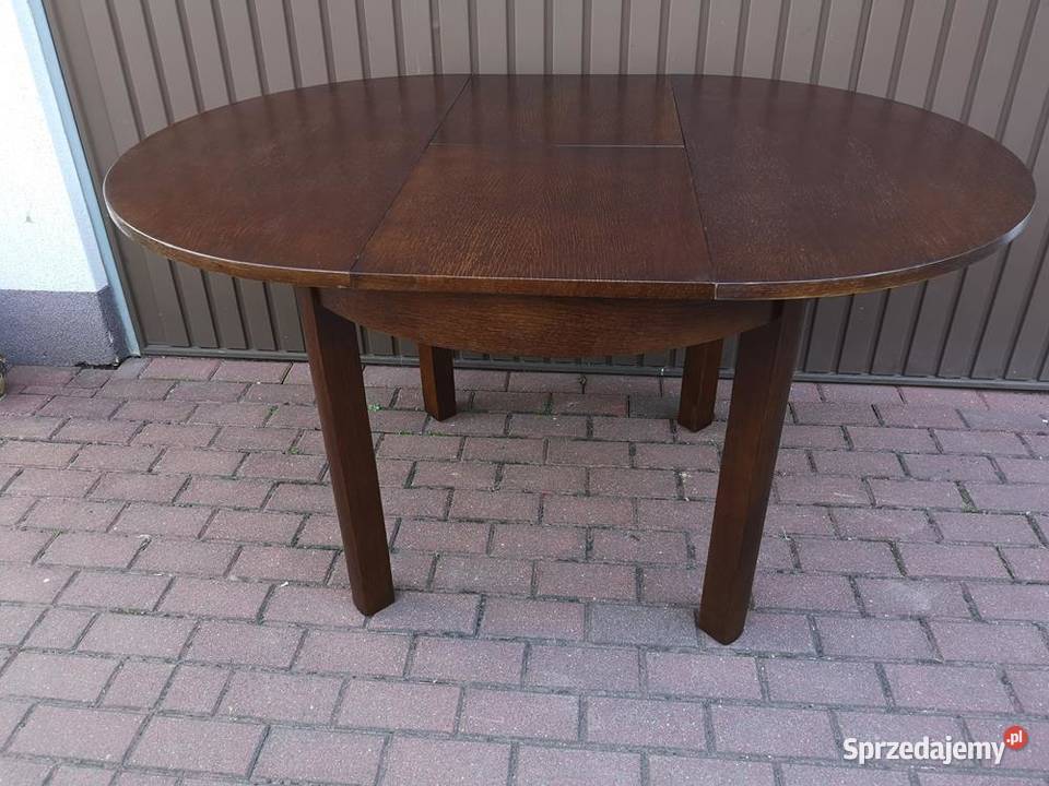 Stół ArtDeco Okrągły 100 Zgrabny Antyk Stary wielkopolskie Swarzędz
