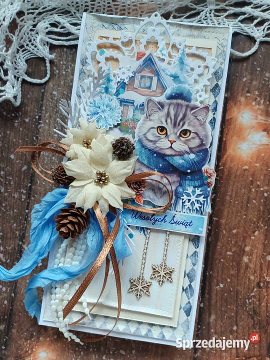 Kartka świąteczna zimowa z pupilem Mszana Dolna