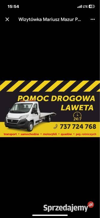 Pomoc drogowa transport pojazdów laweta Sędziszów Małopolski