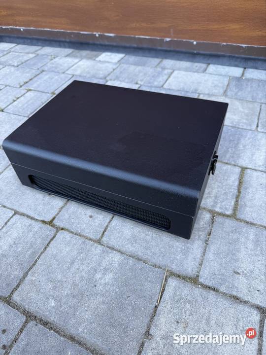 Czarny Gramofon w walizce z głośnikami Poznań sprzedam