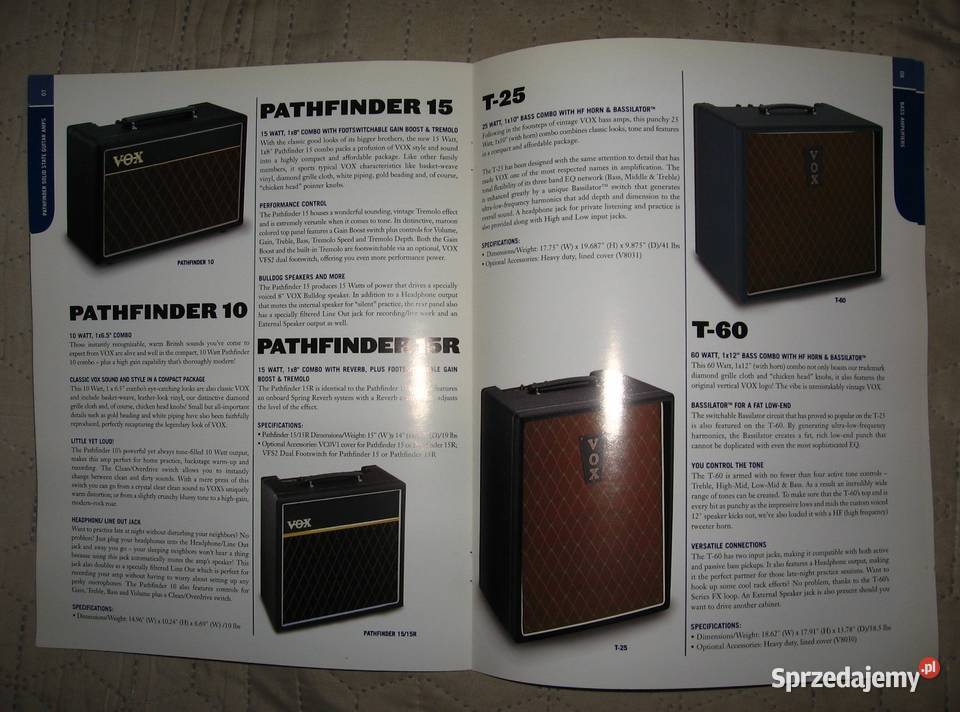 VOX Amps Catalog katalog wzmacniaczy pomorskie Kępice