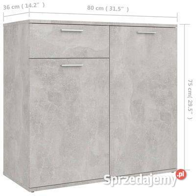 vidaXL Szafka szarość betonu 80x36x75 płyta Warszawa