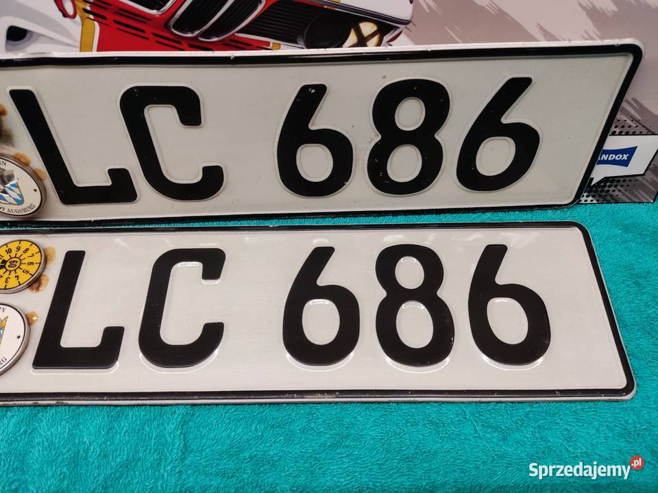 Tablica rejestracyjna Niemcy 2 sztuki ALC686