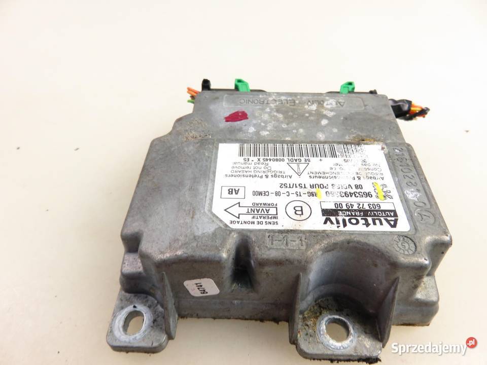 MODUŁ AIRBAG PEUGEOT 307 3AC 9653493380