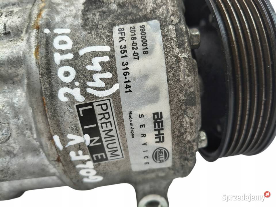 SPRĘŻARKA KLIMATYZACJI Volkswagen Golf V 20 TDI osobowe sprzedam
