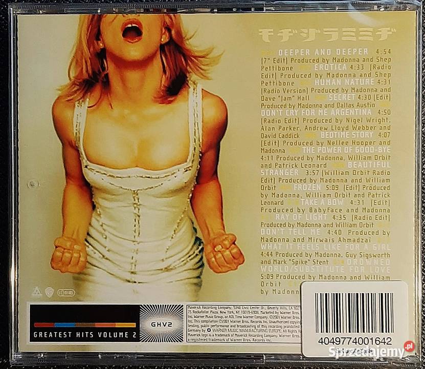 Wspaniały Album CD MADONNA Album Greatest Hits