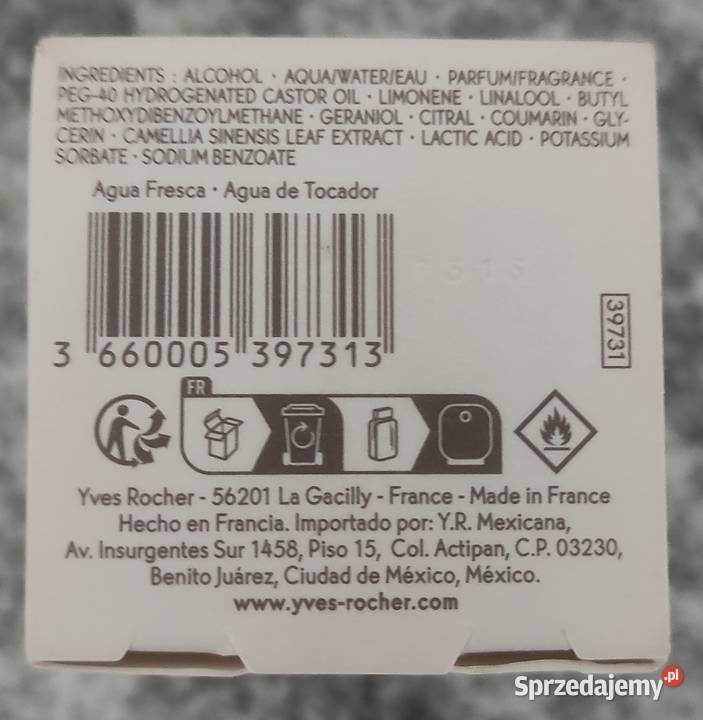 Woda toaletowa Yves Rocher Zielona Herbata Dla kobiet Rudziniec