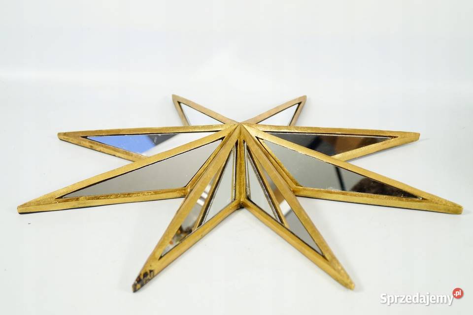 Lustro SŁOŃCE promienie złote dekoracyjne Gizałki